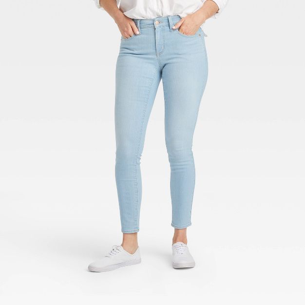 Women&#39;s Mid-Rise Skinny Jeans - Universal Thread&#8482; Light Denim 10 Short | Target