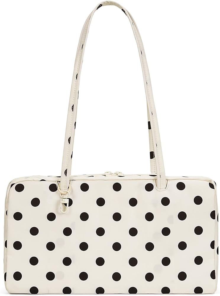 Slouchy Tote Bags Nylon Bowler Bag for Women Hobo Bags Large Shoulder Bag for Travel Work College | Amazon (US)