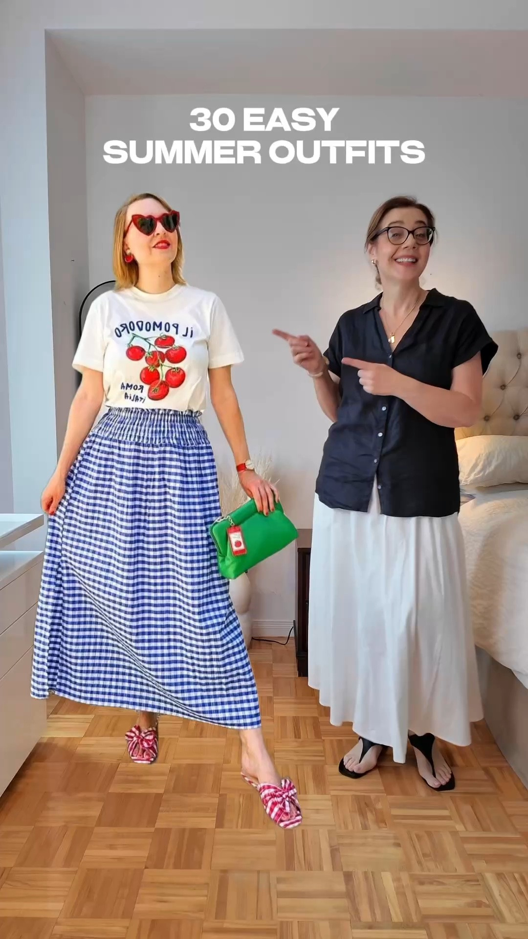 Recreating 30 summer outfits from Pinterest from my own closet. This is outfit formula N. 7.

My inspiration is wearing a checkered skirt with graphic tee. I don’t have a skirt like this but I have striped blue and white pj pants and similar graphic tee. I am taking inspiration with her color combo and shapes and adapting it to what I have in my closet.

Which version you prefer? Me or Pinterest? Comment below.⬇️ 

Save for inspiration and share with a friend. Follow for more easy tips on style and beauty for women over 50.

#summeroutfits  #styletips  #over50style
#outfitinspiration 
#outfitideas 
#casualstyle

#LTKsummer #LTKover50style #LTKmidsize