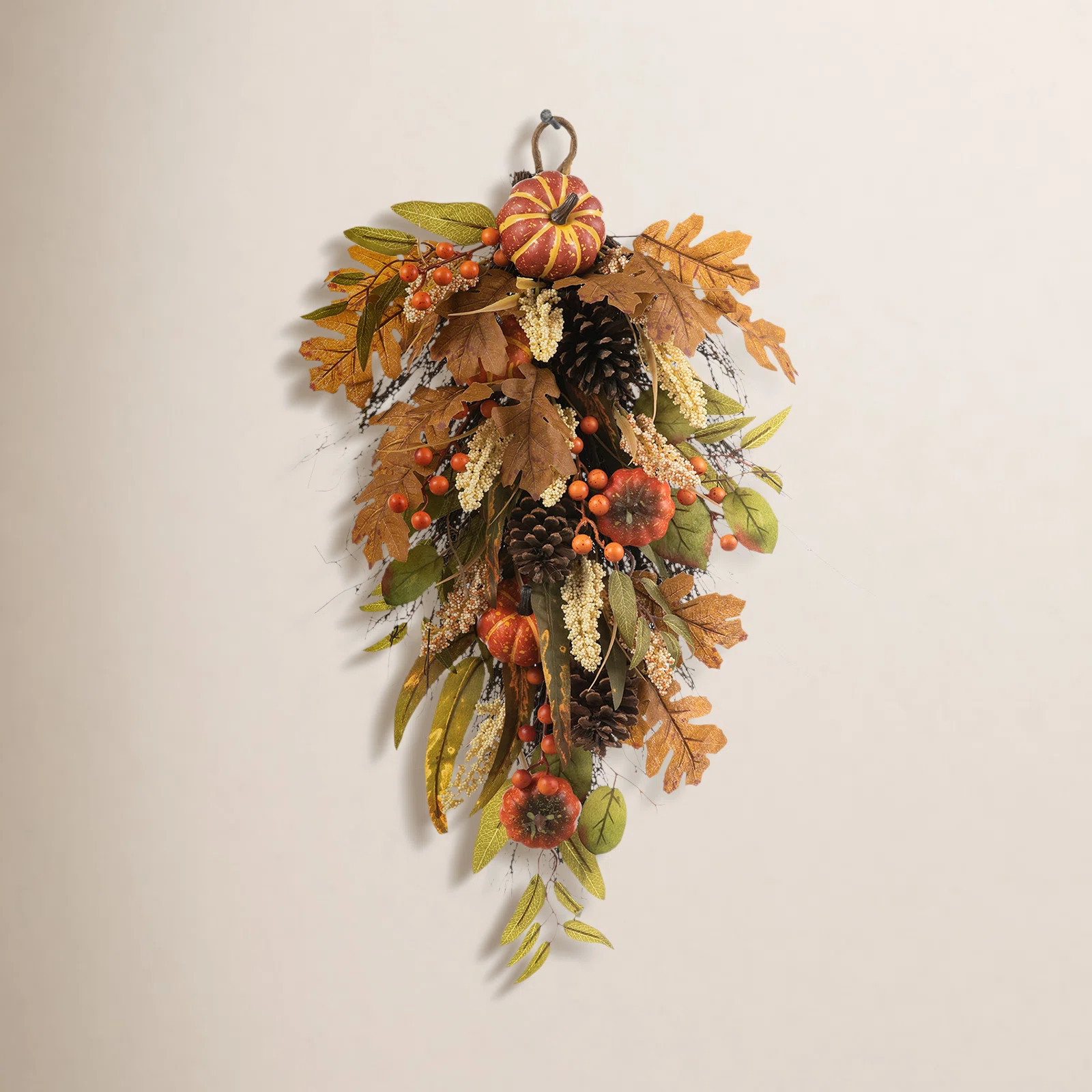 27"H Fall Pumpkin Leaf Teardrop | Wayfair North America