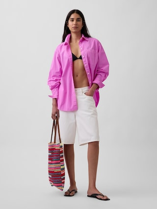 Organic Cotton Poplin Big Shirt | Gap (US)