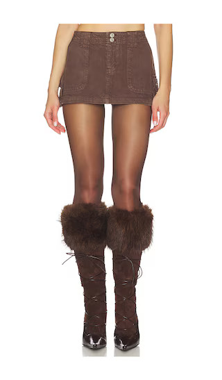 Anais Cargo Mini Skirt in Chocolate | Revolve Clothing (Global)