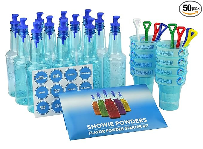 Snowie Ultimate Shaved Ice Party Pack - Snow Cone Syrups With Bottles, Cups and Snowie Shovels | Amazon (US)