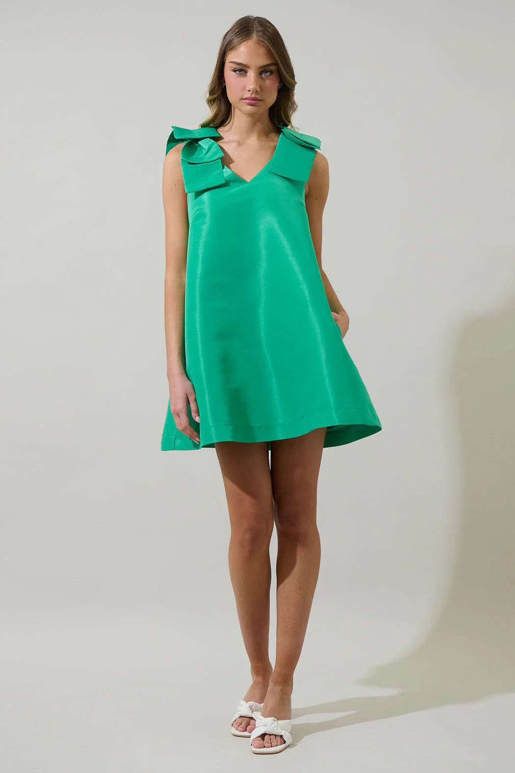 Alani Bow Trapeze Mini Dress | Sugarlips