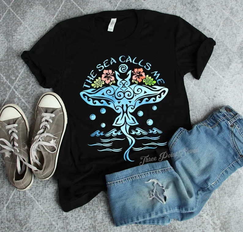Grandma Tala Moana the Sea Calls Me Shirt, Moana Stingray Shirt E0755 - Etsy | Etsy (US)