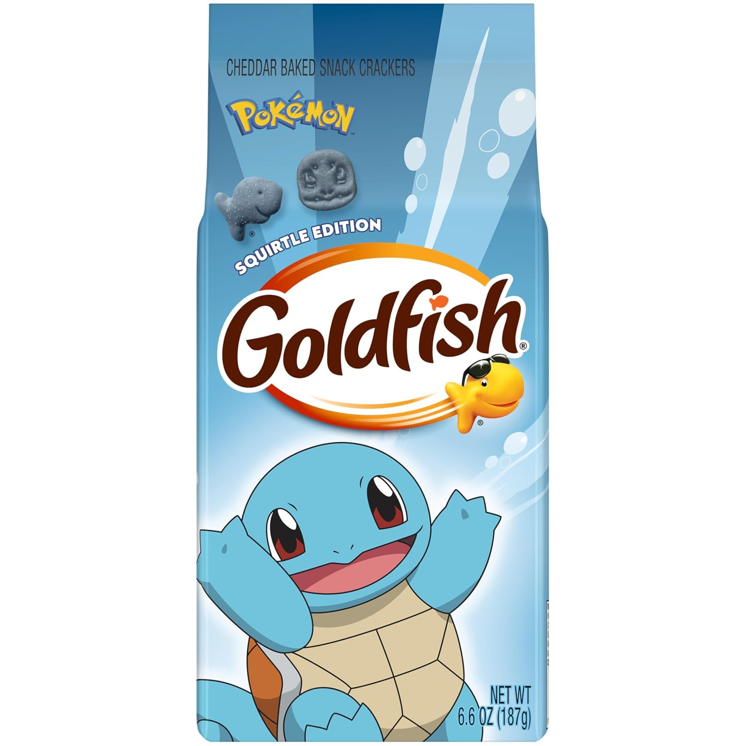 Goldfish Pokémon Squirtle Cheddar Cheese Baked Snack Crackers, 6.6 Oz Bag | Amazon (US)