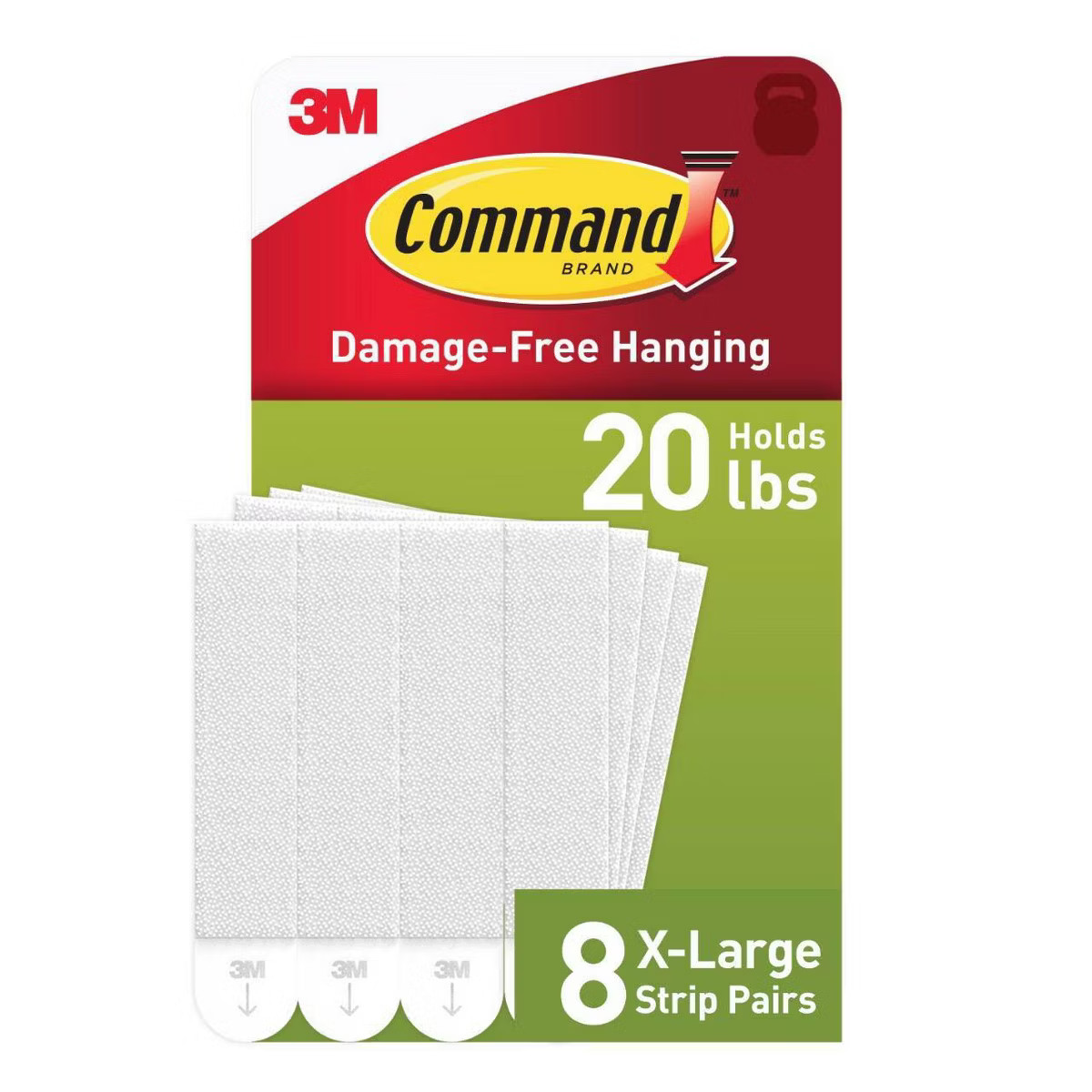 Command 8pk Heavy PHS Adhesives: Strongest Mounting Strips, Plastic, White, Office & Art Supplies | Target