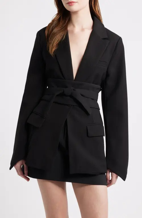 Odd Muse The Ultimate Muse Belted Blazer in Black at Nordstrom, Size Small | Nordstrom