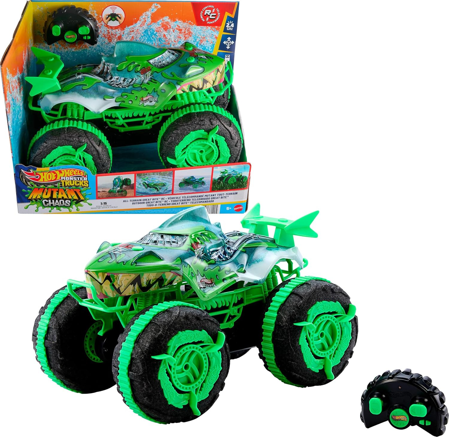 ​Hot Wheels Monster Trucks All-Terrain Great Bite RC | Amazon (US)