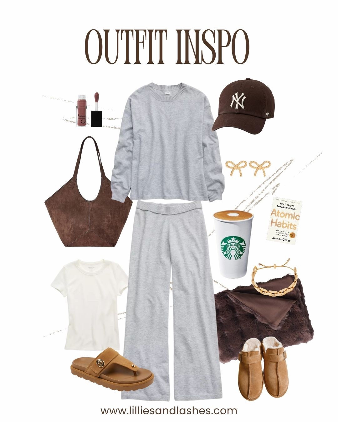 This aerie set looks so cute!! 

Aerie new arrivals, brown suede bag, clogs, lounge set

#LTKFindsUnder50 #LTKFindsUnder100