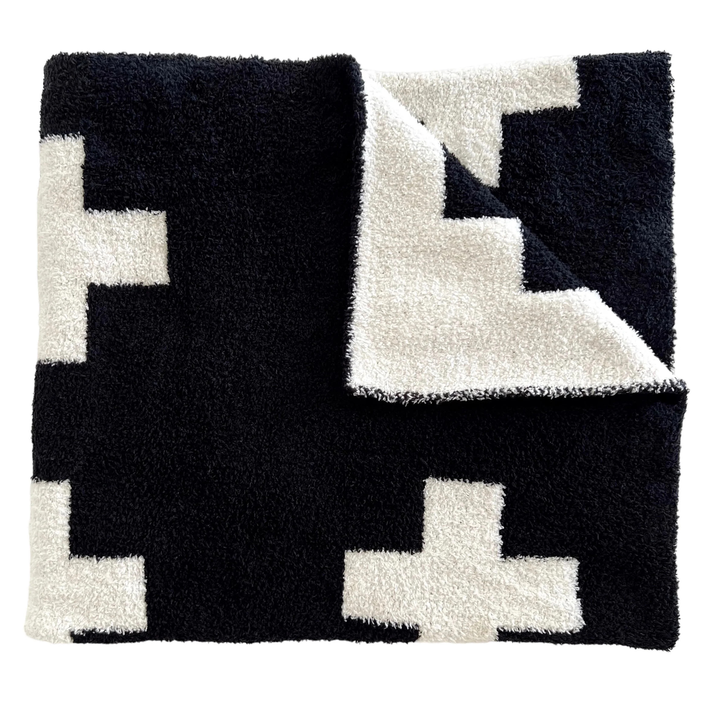 Phufy™ Bliss Blanket, Black/White Cross | SpearmintLOVE