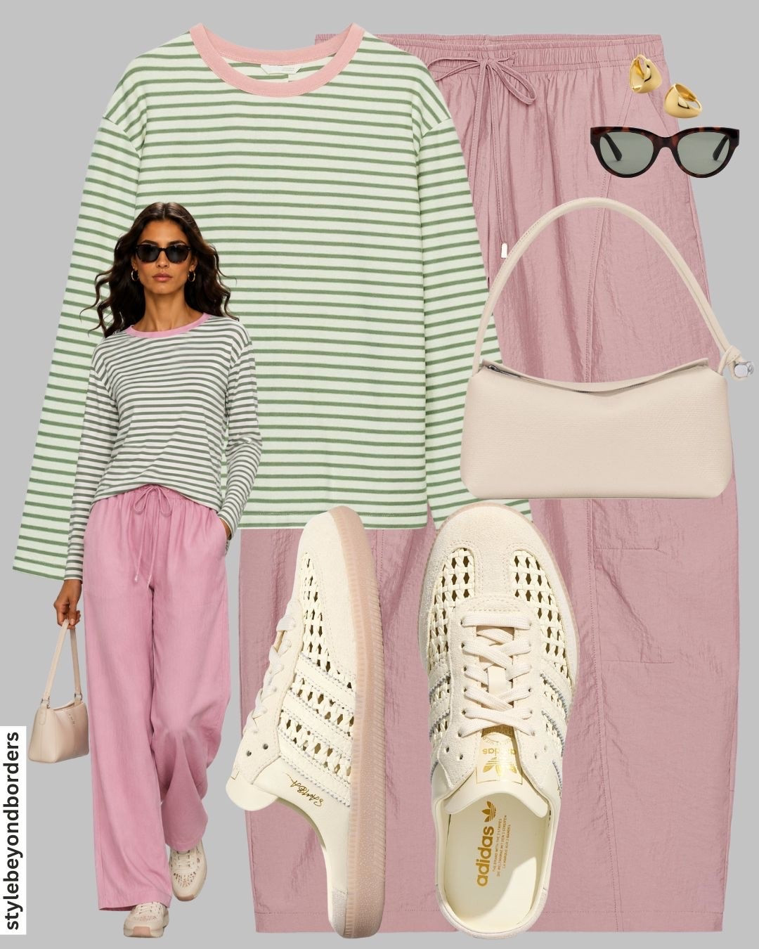 Strawberry matcha inspired look with the VIRAL adidas mules 🍵🍓🤭


Tags: adidas mules, beige bag, striped shirt, pink trousers, barrel trousers, chic outfit, summer outfit, easy to style. Adidas samba mules, zara, adidas

#LTKsummer #LTKtravel #LTKstyletip