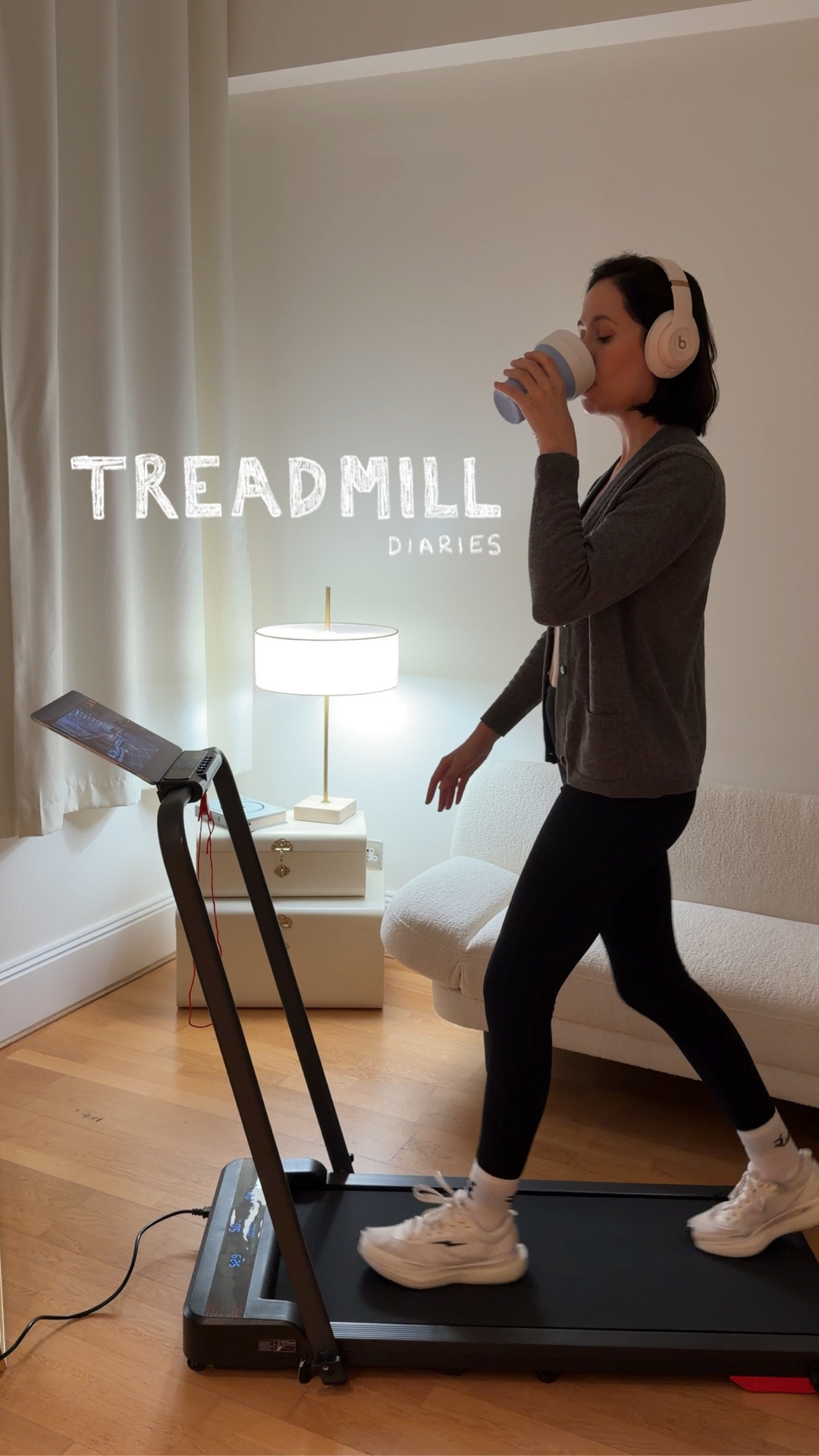 TREADMILL DIARIES 👟☕️ Finally found my exercise of choice! Walking inside with a brew 😍🫖 Adele got us this treadmill ages ago but we finally got it out this week and I think I’ve done more steps in 5 days than I have done all year 😂 Tonight, I strolled round a wintry Manhattan, stayed safe & warm (indoors!), listened to beautiful music and all while our tea was cooking! I’ll think of a better name than “walking inside with a brew” BUT this form of movement is legitimately changing my life 🤩 obsessed.

#LTKfitness #LTKuk #LTKwinter