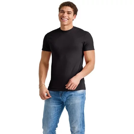 Hanes Originals Men s T-Shirt Tri-Blend Short Sleeve Crewneck Modern Fit Sizes S-3XL | Walmart (US)
