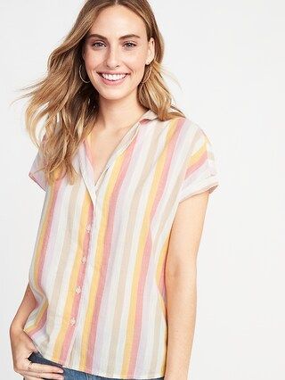 Printed Button-Front Shirt for Women | Old Navy US