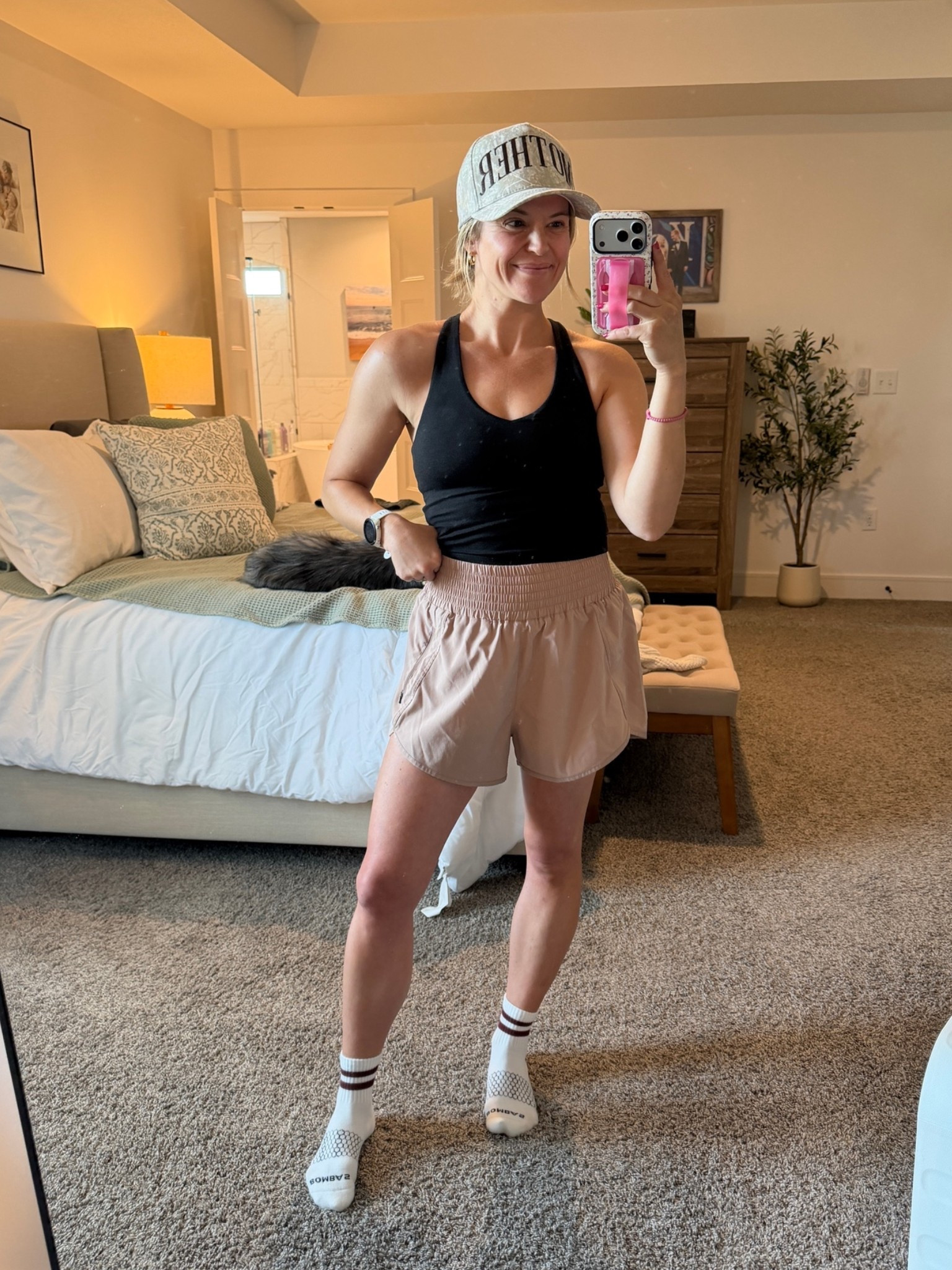 Cozy mom ootd / workout outfit / athleisure 

Vuori top - small 
Amazon shorts - sized up to M for cozier fit around the belly 
Bombas socks >>>

#LTKSeasonal #LTKActive #LTKootd