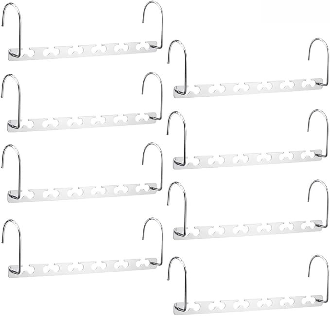 Meetu Space Saving Hangers Metal Clothes Hangers 6X2 Slots Magic Hanger Cascading Hanger Updated ... | Amazon (US)