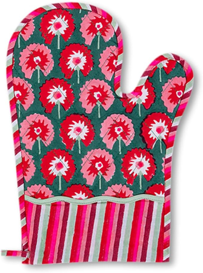 Furbish Eveoree Oven Mitt - 100% Quilted Cotton Kitchen Mitten, Heat Resistant Oven Mitt with Loo... | Amazon (US)