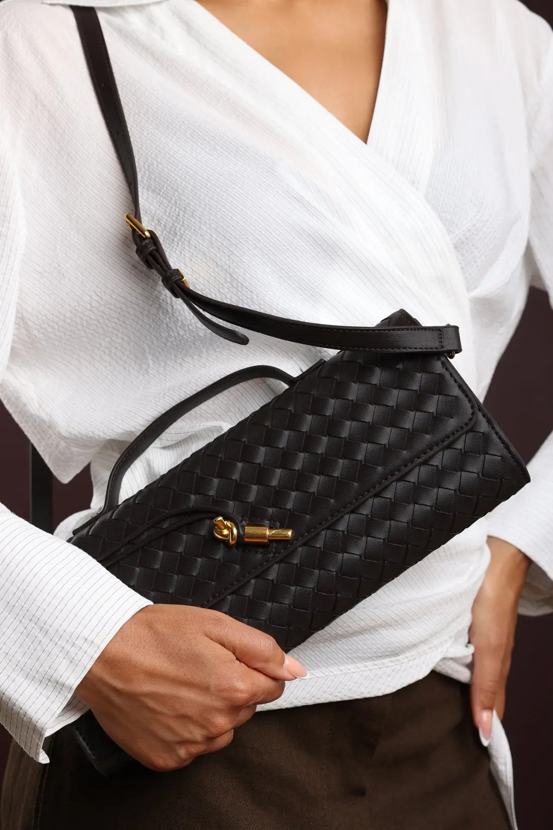 'Petal' Envelope Style Woven Clutch Bag | Boohoo.com (UK & IE)