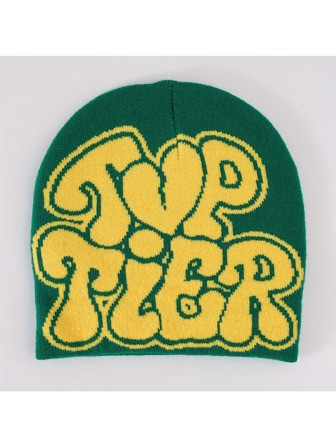 1 stuk Vrouwen Snoep Kleurvol Gebreide muts Met Insect Patroon & Hip-hop Stijl: Decoraties | SHEIN