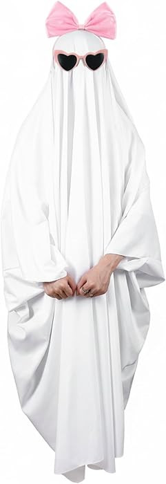 Halloween Sheet Ghost Photo Shoot Adult Costume Ghost Cosplay & Sunglasses & Headband for Cosplay... | Amazon (US)