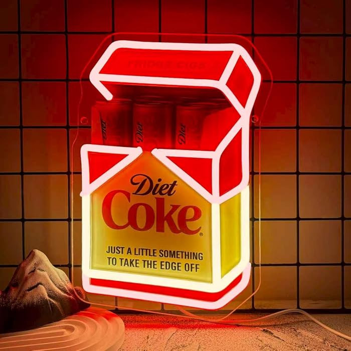 Fridge Cigs Neon Sign, Dimmable Drink Light For Wall Decor, Decor Neon Signs For Business Man Cav... | Amazon (US)