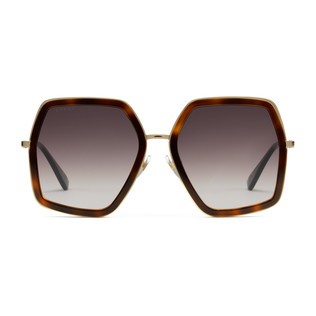 Oversize square-frame metal sunglasses | Gucci (US)