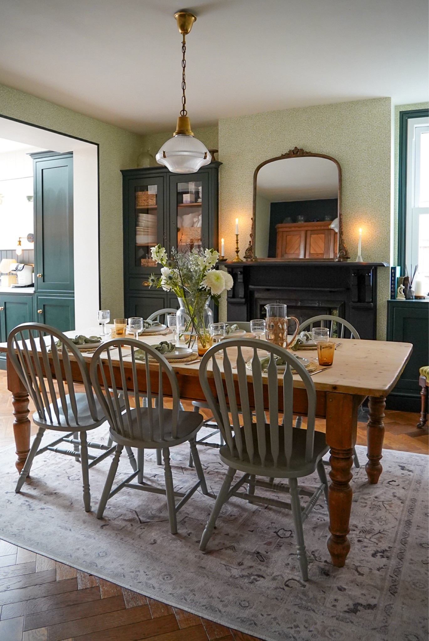 I thought I’d share some still from yesterday’s home lately reel today. I’ve had a few questions about where things are from in the dining room, so I’ll add links to my LTK and detail a couple of bits they can’t be linked below.

Dining table - @facebookmarketplace secondhand find. If you search something like ‘farmhouse table’ you might find similar.

Chairs - mismatched collection from @facebookmarketplace and @ebay_uk and painted in @farrowandball Pigeon.

Wallpaper - @wmorrisandco standen leaf green

Green paint colour - colour matched to @diykitchens heritage green 

#LTKeurope #LTKhome