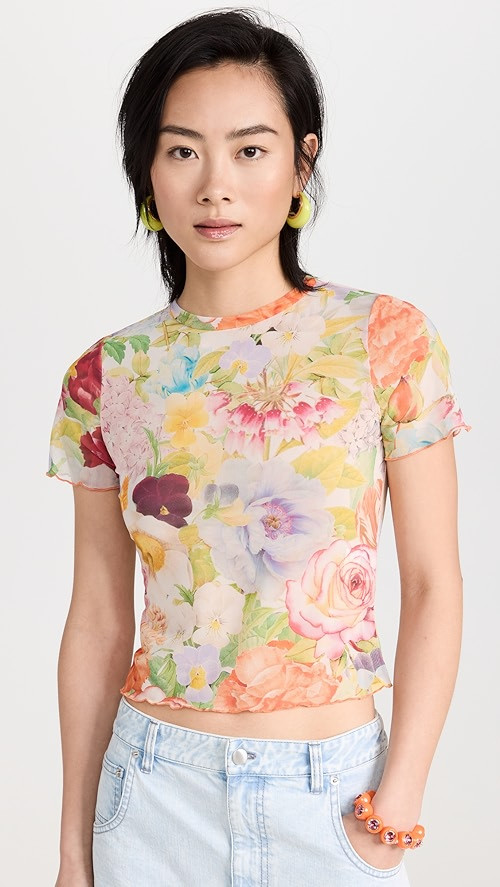 Delaina Lettuce Edge Crop Top | Shopbop