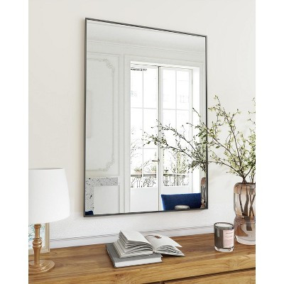 HOMLUX 24"x36" Wall Mount Rectangle Decorative Mirror Bathroom Entryway,Black | Target