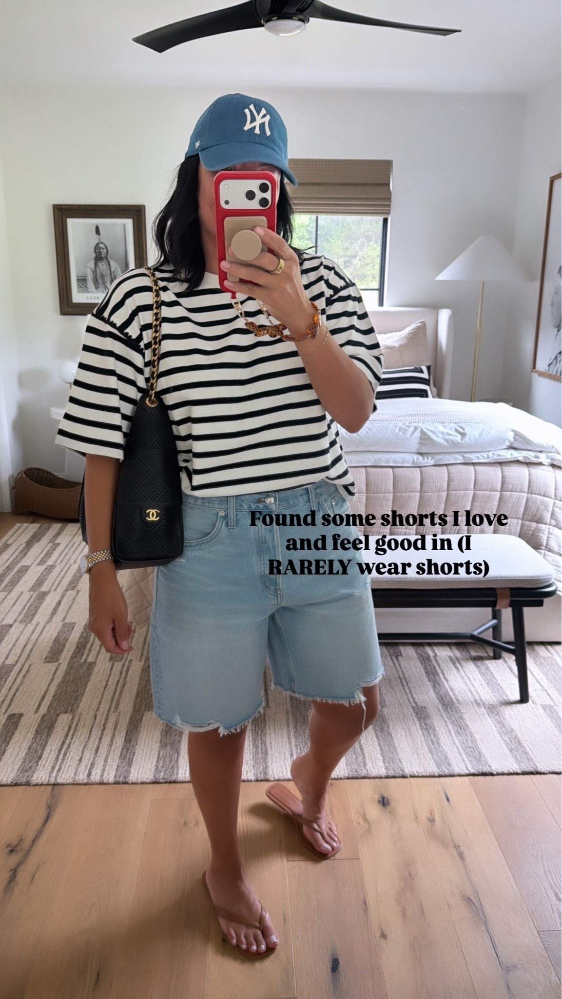 Wearing a medium in the t-shirt and a size 30 in the shorts for a loose fit (I’m a curvy size 8).

#LTKootd #LTKMidsize #LTKOver40