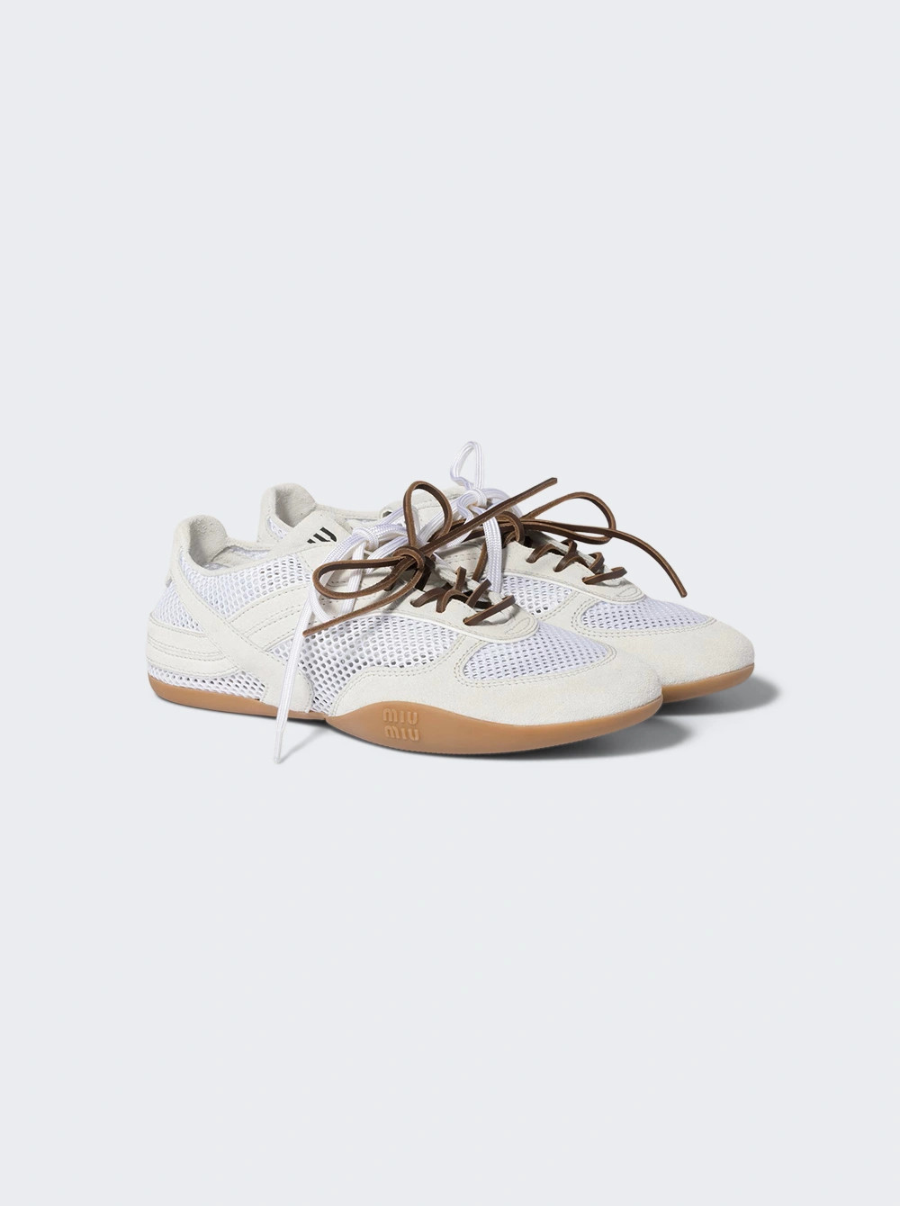 Gymnasium Mesh And Suede Sneakers White | The Webster