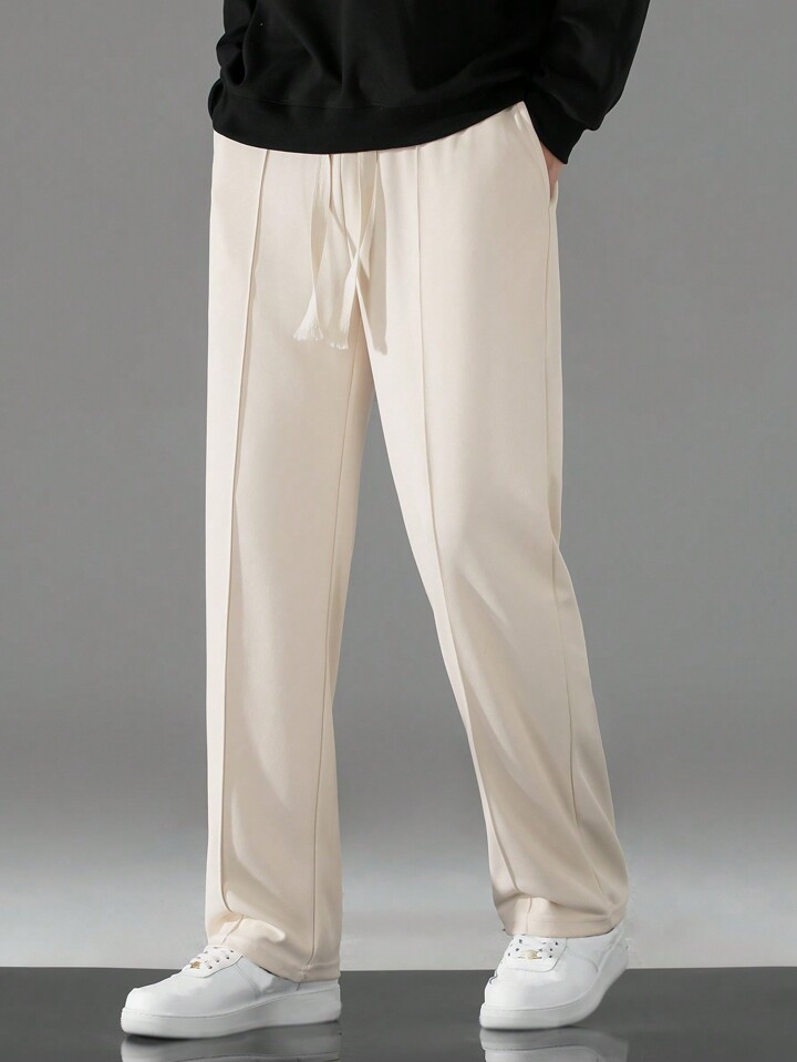 Men Drawstring Waist Seam Detail Pants | SHEIN