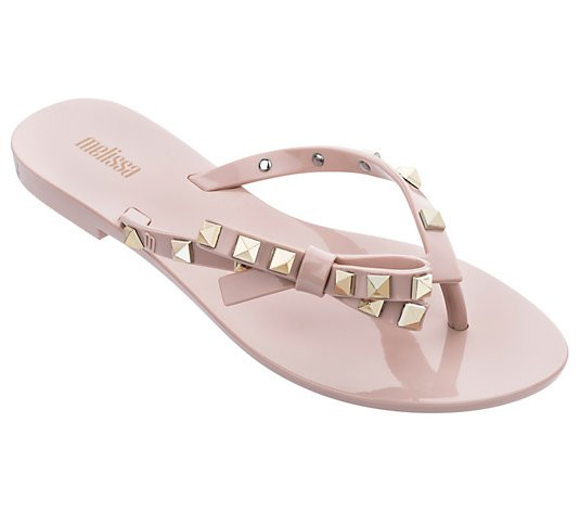 Melissa Thong Sandals with Bow - Harmonic Studs | QVC