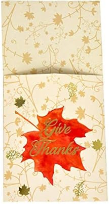 36 Thanksgiving Utensil Cutlery Holders Gold Foil with Give Thanks Maple Leaf Silverware Paper Po... | Amazon (US)