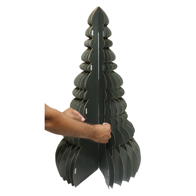 Honeycomb Paper Tree Christmas Decoration, Green, 35", by Holiday Time | Walmart (US)