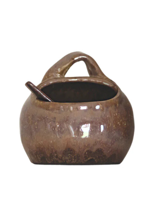 Speckled Taupe Stoneware Bowl and Spoon | APIARY by The Busy Bee