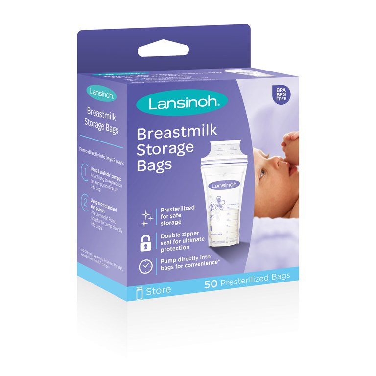 Lansinoh Breastmilk Storage Bags for Breastfeeding Moms, 50 Ct | Walmart (US)