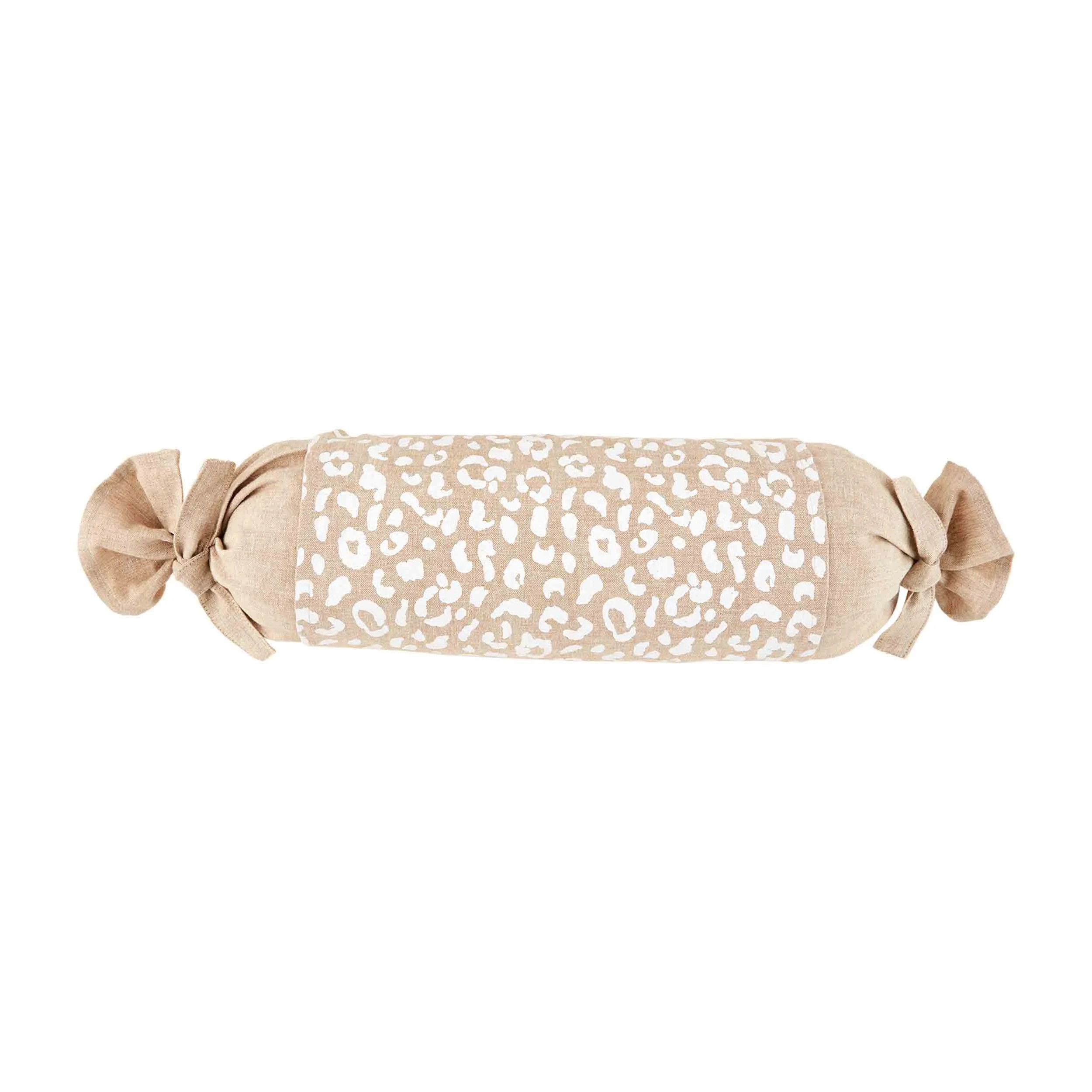 Tan Leopard Bolster Pillow | Mud Pie | Mud Pie (US)