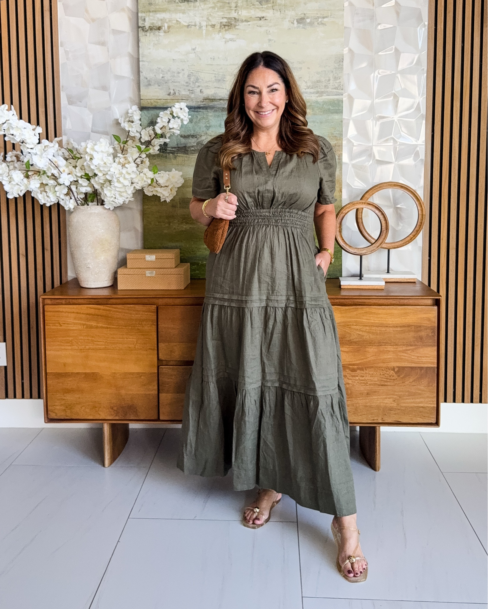 🫒 This olive linen maxi from @Quince does all the work — smocked waist, puff sleeves, and a tiered skirt that skims instead of clings. The split neckline keeps it polished enough for a summer dinner or an outdoor shower.

Wearing size large #LTKstyletip

#LTKOver40 #LTKMidsize