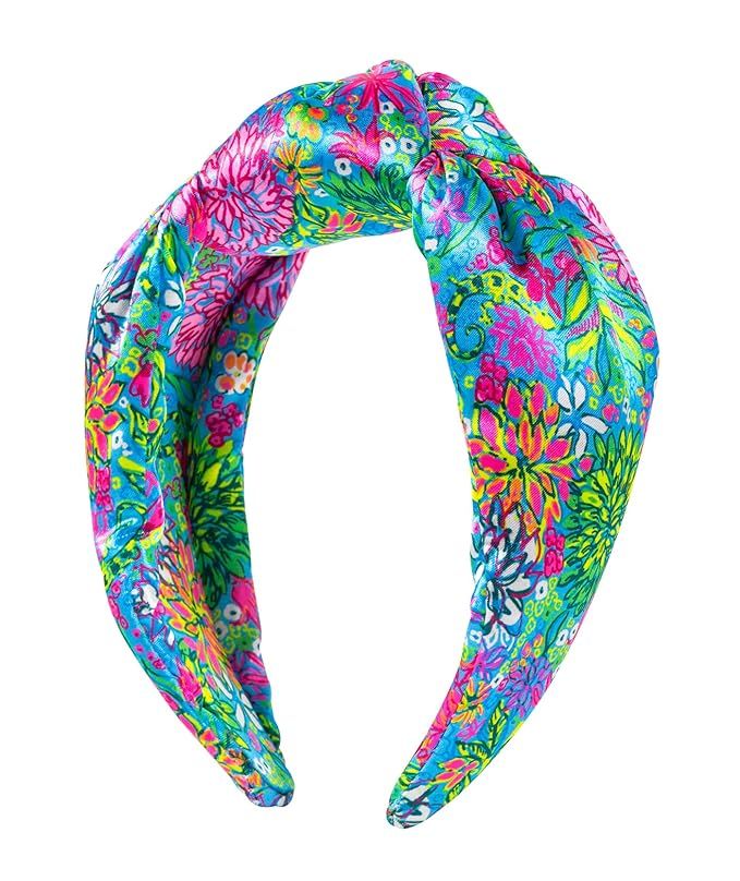 Lilly Pulitzer Colorful Knotted Headband, Wide Satin Headband, Cute Hair Accessories for Women & ... | Amazon (US)