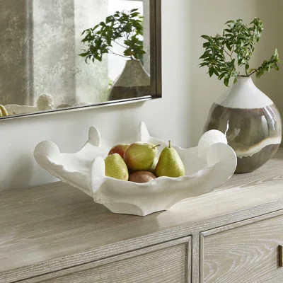 Uttermost Coral Mirage White Outdoor Bowl | Wayfair North America