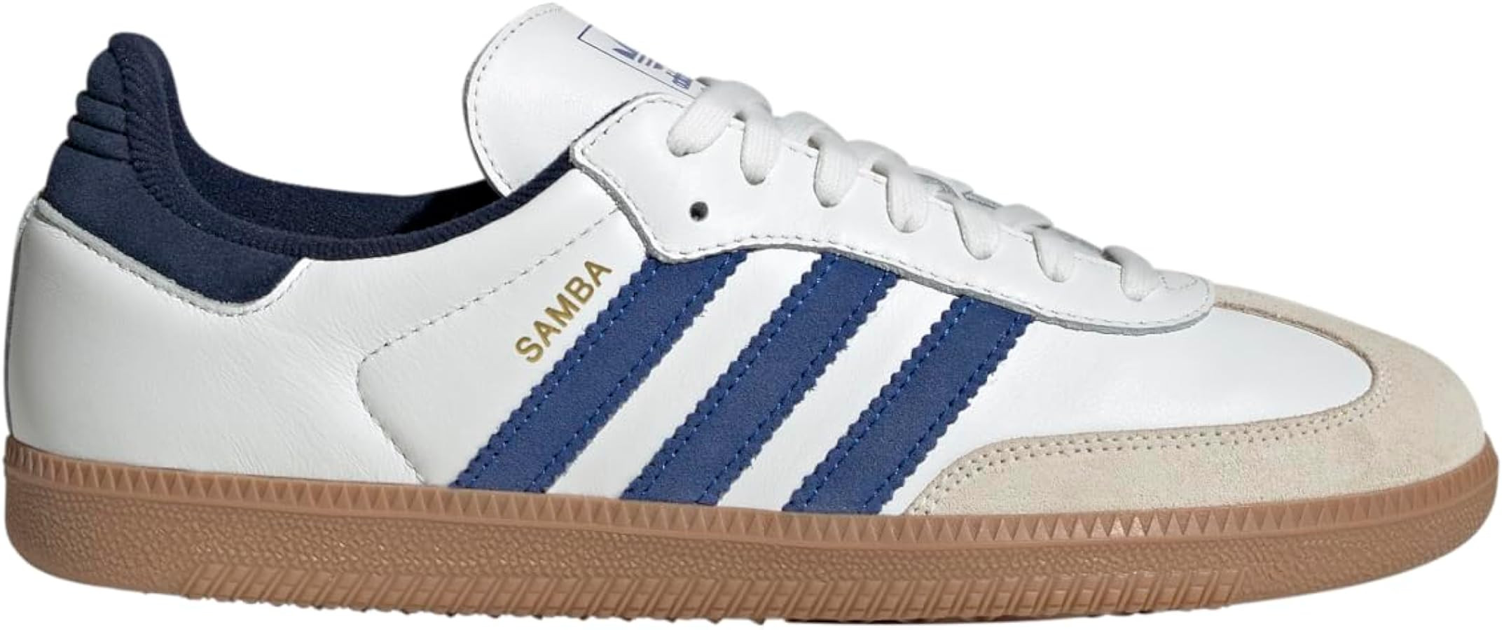 adidas Samba OG Men's Shoes, Core White/Royal Blue/Night Indigo, Size 7.5 | Amazon (US)