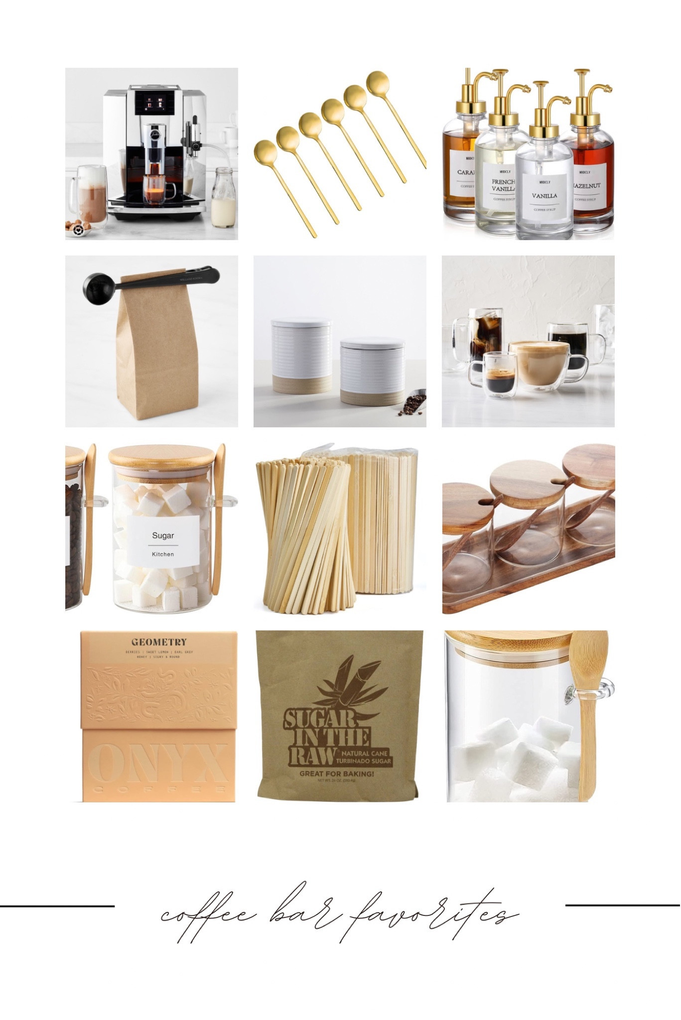 All my coffee bar favorites… The Jura might be my biggest kitchen splurge ever, but ZERO REGRETS! This espresso machine makes my day, EVERY DAY! Coffee nook, breakfast bar, espresso, Jura, latte, coffee spoons, coffee mug, stoneware, milk frother, stylish storage