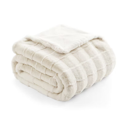 Cozy Bliss Fluffy Faux Fur Throw Blanket – Ultra Soft Lightweight Cream White Blanket for Sofa & Bed , Warm & Elegant(Cream White,80*60) | Target