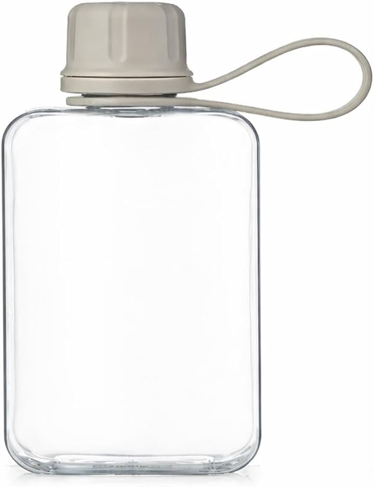 Flat Water Bottle Travel Flask Portable 8.2 oz BPA Free Tritan Square Small Water Bottles Leakpro... | Amazon (US)