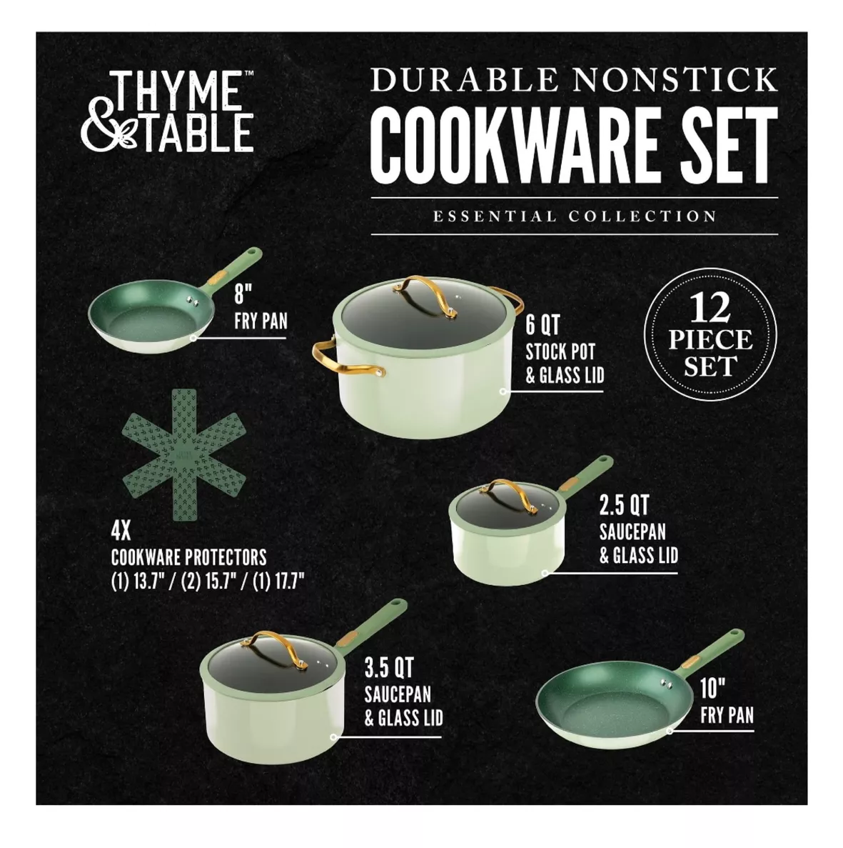 Thyme & Table Non-Stick 12-Piece … curated on LTK