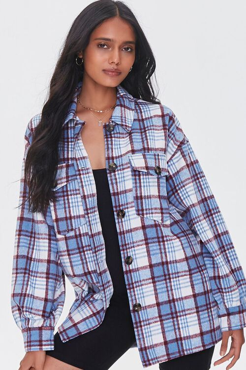 Plaid Buttoned Shacket | Forever 21 (US)