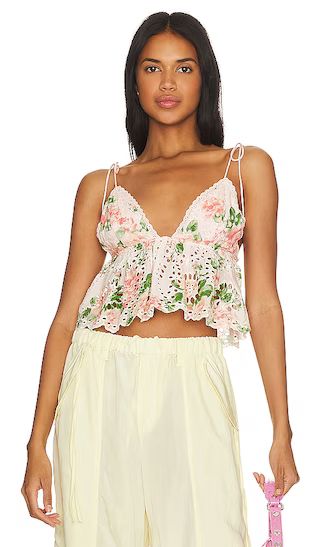 Chrishelle Crop Top in Pink & Green | Revolve Clothing (Global)
