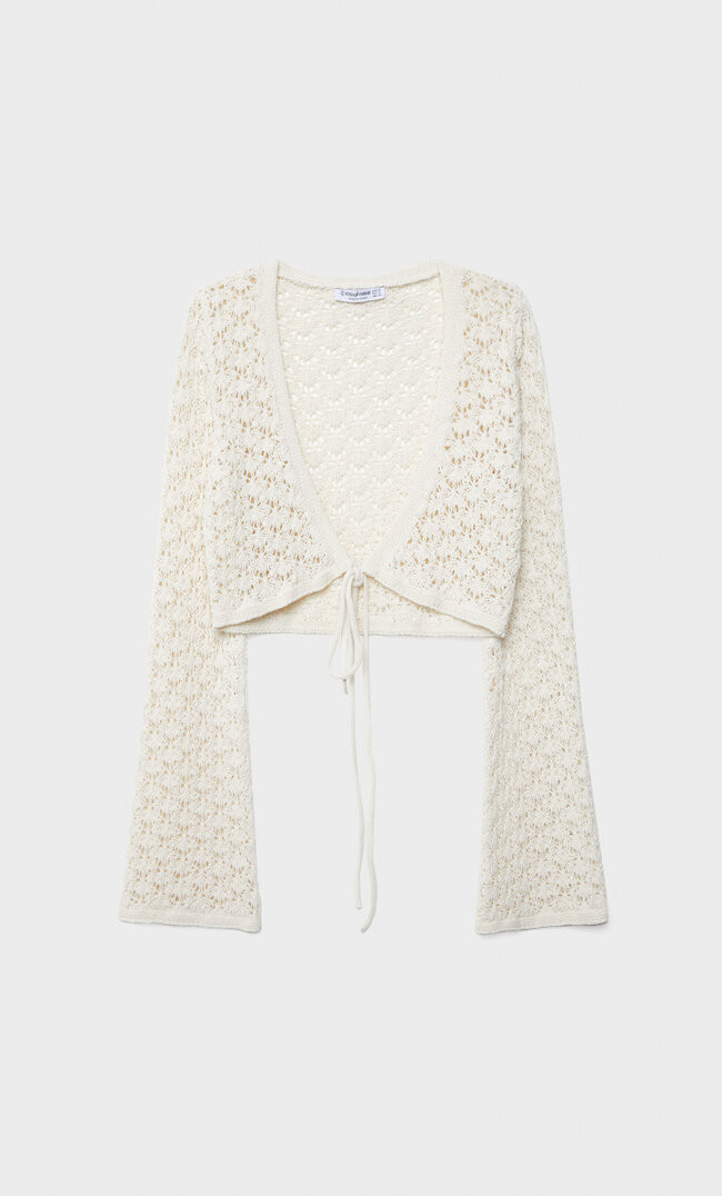 Open-knit bolero jacket | Stradivarius (UK)